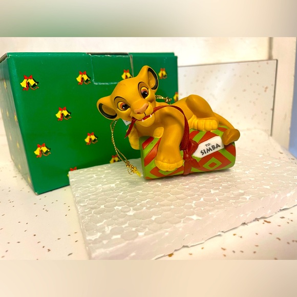 Grolier Disney Porcelain Treasures Simba The Lion King Christmas Ornament - Picture 1 of 4
